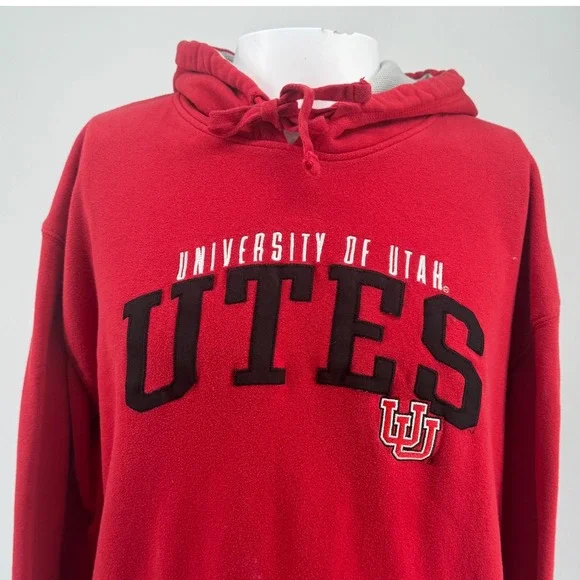 Champion University of Utah Utes Hoodie Red Mens XL Pullover Sweatshirt NCAA - Picture 1 of 9